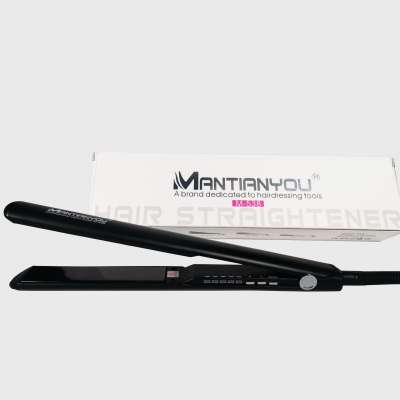 Hair Salon Equipment  Marcel Flat Iron with Removable Comb Attachment Hot Brush Ceramic Hair Straightener